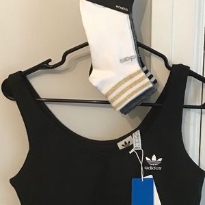 Adidas cropped tank and 3 pk of socks